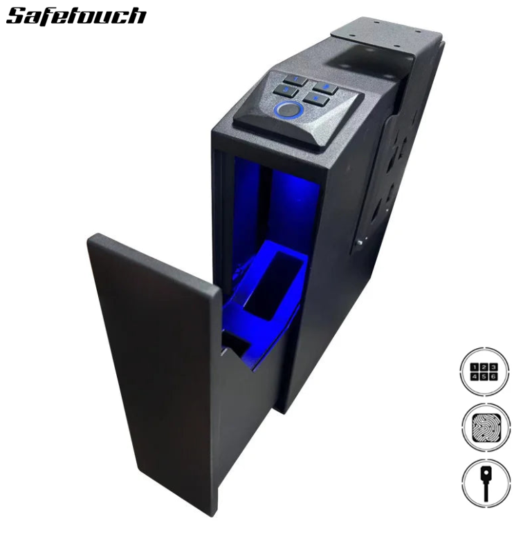 Safetouch Multi-Access Mountable Smart Handgun Safe with Blue LED Light