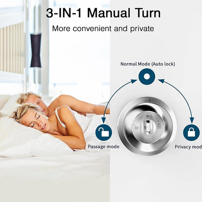 Safetouch Fingerprint Access Smart Doorknob with  Manual Key