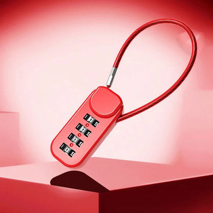 Safetouch 4-Digit Combo Lock With Retractable Coil Wire