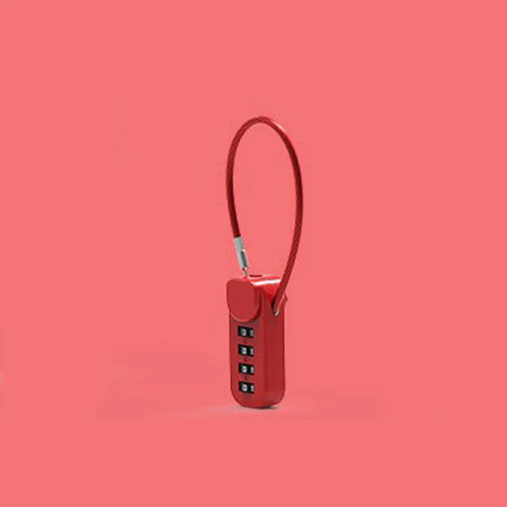 Safetouch 4-Digit Combo Lock With Retractable Coil Wire