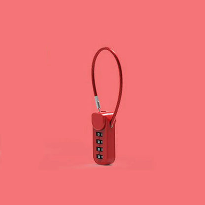 Safetouch 4-Digit Combo Lock With Retractable Coil Wire