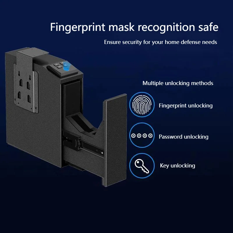 Safetouch Multi-Access Mountable Smart Handgun Safe with Blue LED Light