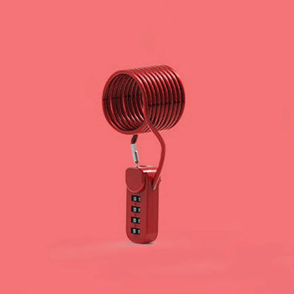 Safetouch 4-Digit Combo Lock With Retractable Coil Wire