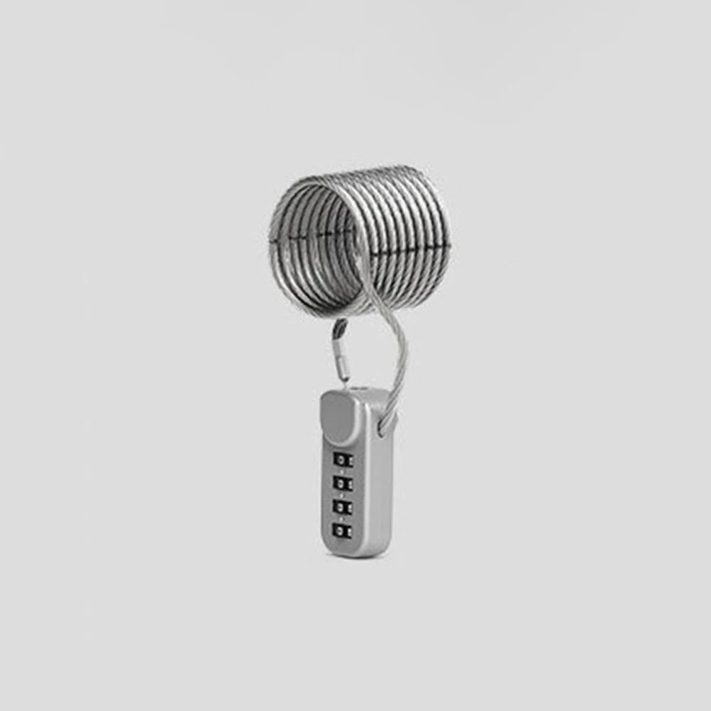 Safetouch 4-Digit Combo Lock With Retractable Coil Wire