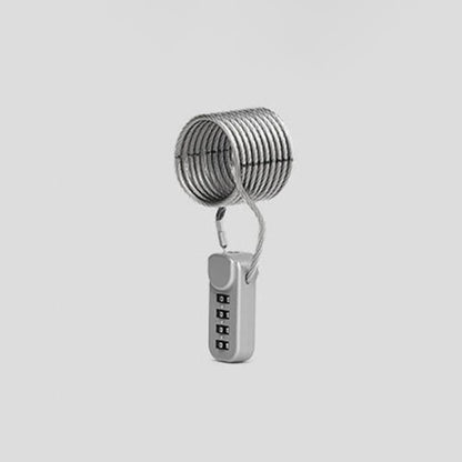 Safetouch 4-Digit Combo Lock With Retractable Coil Wire