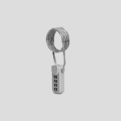 Safetouch 4-Digit Combo Lock With Retractable Coil Wire