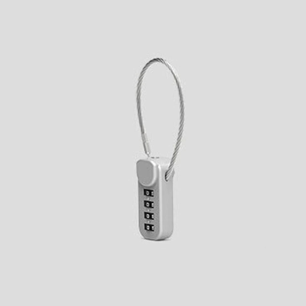 Safetouch 4-Digit Combo Lock With Retractable Coil Wire