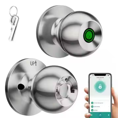 Safetouch Fingerprint Access Smart Doorknob with  Manual Key