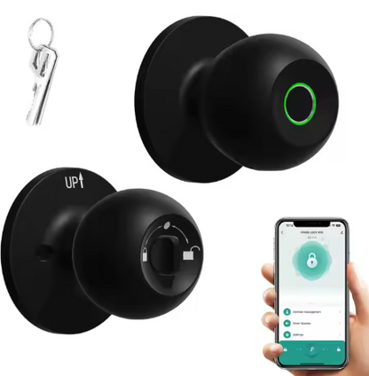 Safetouch Fingerprint Access Smart Doorknob with  Manual Key